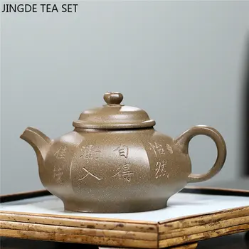 260ml Manual Secțiunea Noroi Lut Violet Oală de Ceai Chinezesc Yixing Filtru Ceainic Autentic Minereu Brut Zisha Frumusete Ceainic Set de Ceai