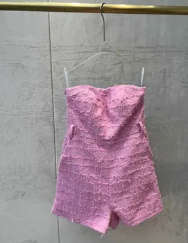 Primăvara devreme produs nou, roz dintr-o bucata culodress lână rochie fără mâneci
