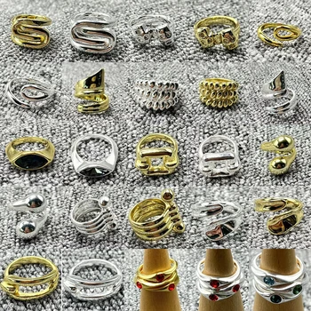 2022 noua moda din oțel inoxidabil aliaj placat cu argint 925 inel șirag de mărgele poate fi folosit ca o femeie cadou en-gros inel potrivit