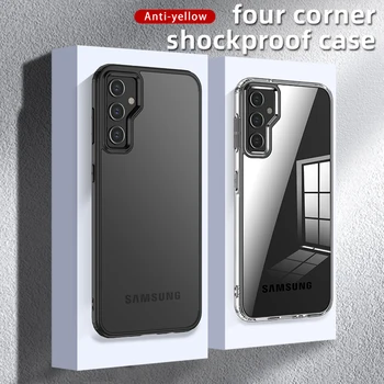 Pentru Samsung Galaxy A54 5G Caz Clar de Cristal Greu PC-ul Anti-Zero, Shockproof Mat Transparent Capacul din Spate