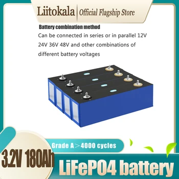 1-16pcs LiitoKala 3.2 V 180Ah Lifepo4 Baterie de curent de înaltă capacitate mare masina Celule diy 24V stocare a energiei Solare RV masina de golf