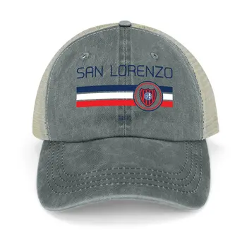 Superliga - San Lorenzo (Distanță Alb) Pălărie de Cowboy Capota Dimensiune Mare Pălărie de vară, pălării Bobble Hat Capace Femei Bărbați