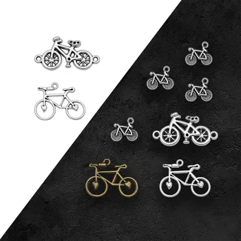 Placate Cu Argint Antic Biciclete Biciclete Inima Farmecele De Călătorie Conector Pandantive Pentru Bijuterii Diy Pentru A Face Materiale Consumabile Accesorii