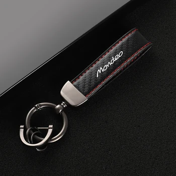 Piele auto breloc potcoava catarama bijuterii lanț cheie pentru Ford Kuga, Fusion, Mondeo cu logo-ul de accesorii auto