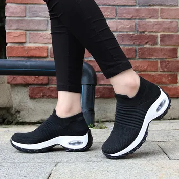 Incaltaminte pentru Femei, Casual, Plasă de Șosete 2023 Vara Noi de Pantofi de Sport Tricotate Mers pe jos de Pantofi pentru Femei Anti-derapare Vulcanizat Pantofi