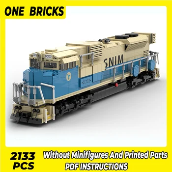 Moc Blocuri de Model de Tren de cale Ferată SNIM SD70ACS Tehnice Cărămizi Asamblare DIY Construcție Jucării Pentru Copii și Cadouri de Vacanță