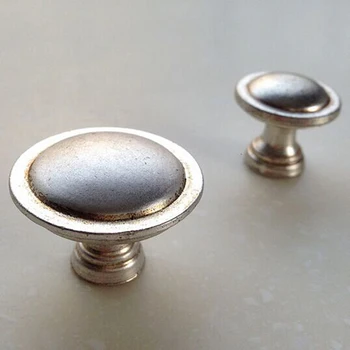Antic primejdie argintiu sertar buton dulap trage butoane argint antic dulap de bucatarie dulap mânerul ușii 27mm buton vintage