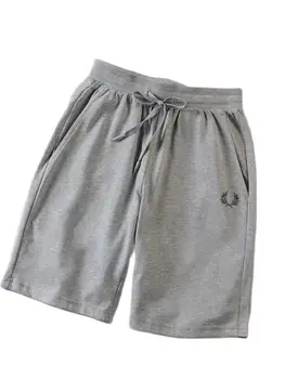 Bărbați Brodate Grâu 2023 Noi Laurel Sport Lejere Casual pantaloni Scurți de Moda Primavara Vara Supradimensionate, Pantaloni