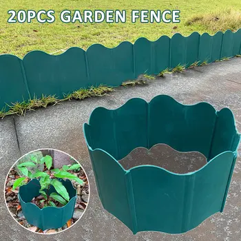 20buc Iarbă Tăiate Gard Detasabil Asamblate Decorare DIY Grădină cu Gazon, Ecologizarea Centura de Plastic Peisaj de Grădină Gard la Frontieră