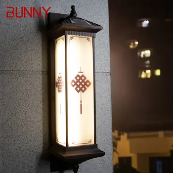 IEPURASUL Solare Lampă de Perete în aer liber Creativitatea Chineză Nod Tranșee de Lumină LED-uri Impermeabil IP65 pentru Home Villa Balcon Curte