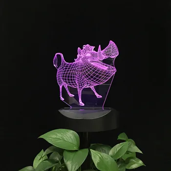 Mistreț Animal Solar Powered Peisaj de Iluminat Lumina de Gradina 3D LED Lampă de Noapte rezistent la apa pentru Curte Cadou de Vacanță Dropshipping