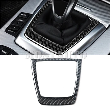 Pentru BMW Z4 E89 Moale Fibra de Carbon Interior Consola centrala Schimbătorului de Viteze Cutie Ramă de Acoperire Tapiterie 2009-2016 1buc （2 Culoare）