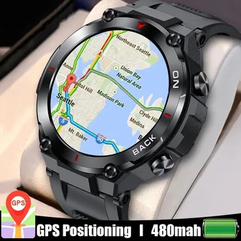 vbpbsql GPS Inteligent Watch Sport Fitness Brățară Memento Apel Rata de Inima IP68 rezistent la apa Smartwatch Pentru Bărbați Android IOS Ceas