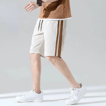 M-8XL Bărbați pantaloni Scurți de Sport de Vară Pantaloni Casual Pantaloni Bej Vrac și Subțire Larg picioare coreeană Stil Casual pantaloni Scurți pentru Bărbați Îmbrăcăminte