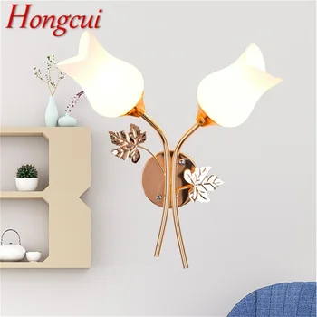 Hongcui Lămpi de Perete Contemporane Creative CONDUS de Candelabre, Lumini Forma de Floare de Interior Pentru Casa Dormitor