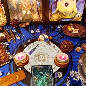 Pendul Din Lemn De Bord Cu Stele, Soare Și Lună Pentru Divinație Mesaj De Bord Altar Decor Altar De Aprovizionare Acasă Accesoriu Decor