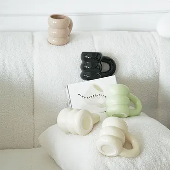 Creative Personalizate Grăsime Gogoasa Ceramice, Cani De Cafea Manual De Artă Din Porțelan Cești De Ceai Nordic Drinkware Cadou Pentru Ziua De Nastere Prieteni