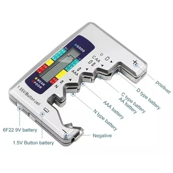 Digital Tester Baterie Display LCD de Înlocuire de Argint, Piese de Schimb 92*63*14mm 9V/1.5 V Capacitate Acumulator Accesorii