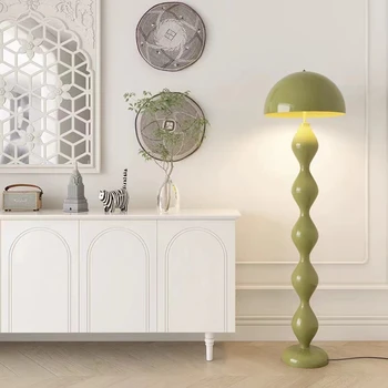 Nordic Minimalist Crema de Ciuperci Stil de Podea cu Led-uri Lămpi pentru Camera de zi Dormitor Canapea Colț în Picioare, Lumini de Decor Acasă