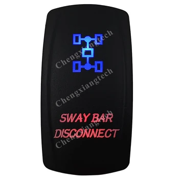 Sway Bar Deconectați Comutatorul Basculant 5 Pini SPST On/Off Blue & Red Led 20A/12V 10A/24V Comutator pentru Autoturisme,Camioane, Rulote, Bărci