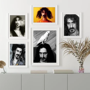 Frank Zappa Poster De Imprimare Muzica Rock Legends Foto De Epocă Cantareata Alb-Negru Imagini De Perete Pentru Camera De Zi Decor Acasă Cadou
