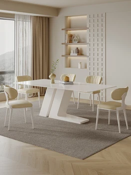 Stil francez rock panoul de masă și scaun combinație, modern și minimalist de uz casnic crema stil de masa