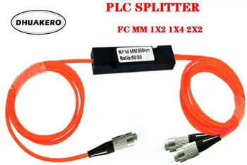 transport gratuit AB389 1 BUC/Lot 1X2 1X4, 2X2 PLC FC MM 2mm PVC 1m FTTH Fibra Optica Splitter