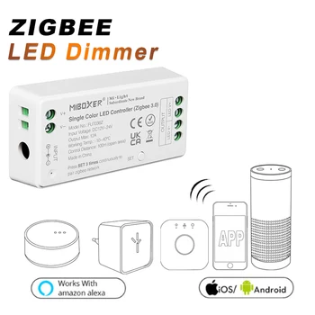 MiBOXER ZIGBEE Smart LED Controller Dimmer Banda Controller DC12/24V ZLL Standard cu LED-uri App Voice Control Lucra Cu Echo Plus