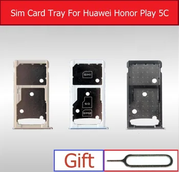 Autentic Micro SD și SIM Card Tray Pentru Huawei Honor Play 5C NEM-TL00H UL10 L22 L23 L51 Sim & Slot pentru Card de Memorie Titularul de Înlocuire