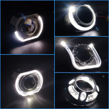 Selimut Mata Malaikat untuk Lensa Proyektor Bi-xenon 3.0 Hella Q5 Penutup Mască Lensa Lampu Depan Bezel Aksesori Mobil Retrofit