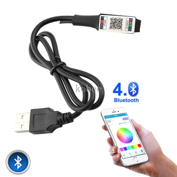 5V USB Mini LED Bluetooth RGB Benzi de Lumină Controller Wireless Telefon Inteligent de Control DC 5-24V 6A Pentru RGB 3528 5050 Benzi