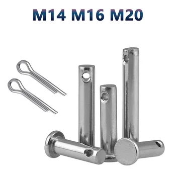 M14 M16 M20 304 din Oțel Inoxidabil Cu Gaura Pin Ax Cotter Pin Set cu Cap Plat Cilindric Pini Pin Poziționare Pin GB882