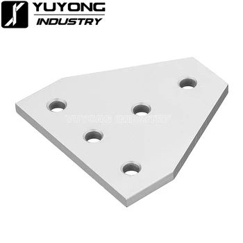 100buc/Lot de Aluminiu 5 Gaura Forma de T se Alăture Placă de Colț Suport 60x60x4mm pentru 2020 V-slot pentru Profil de Aluminiu