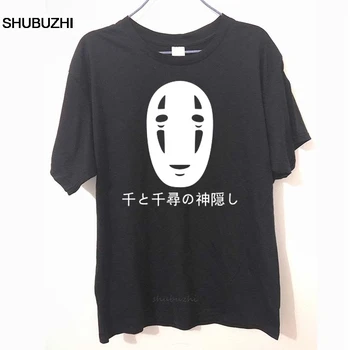 Stil Japonez Spirited Away Scrisori De Imprimare Tricou Din Bumbac Cu Maneci Scurte Fără Chip Harajuku T-Shirt De Vară De Moda Topuri Tricouri