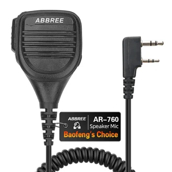 ABBREE AR-760 IP54 rezistent la apa Microfon Umăr Difuzor Microfon PTT Pentru Baofeng UV5R BF888S UV82 UVS9 Plus UV-13 PRO Walkie Talkie