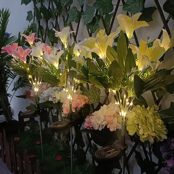 7 Cap LED Solar Lily Lampa de Gradina Acasă a Crescut de Flori Decorative Lumini Impermeabil Peisaj Curte Gazon Calea de Vacanță Lumini Nunta