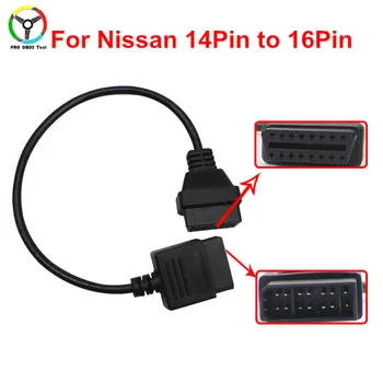 Calitate de Top pentru Nissan 14 Pini la OBD2 16 Pini Cablu de Diagnosticare Auto Conector pentru Nissan 14Pin să 16Pin OBD, Adaptor OBDII