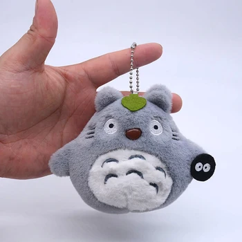 10cm Japonia Totoro Breloc Jucărie de Pluș Drăguț desen Animat Anime Papusa Pandantiv Lanț Cheie Vecinul Meu Sac de Masina Breloc Cadou Copii
