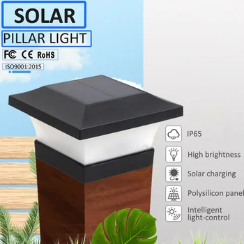 1 buc/2pc Lumina Solara Gard Lumina IP65 în aer liber Lampa Solara Pentru Gradina Decor Poarta Curte de Vaci Lampă Solară