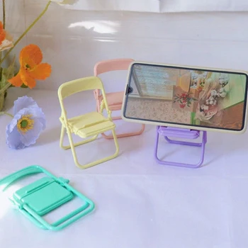 Portabil Mini Telefon Mobil Stand Desktop Suport Scaun 4 Culoare Reglabil Macaron Culoare Suport Pliabil Psihiatru Decor