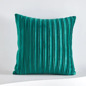 Design Cutat cu Dungi de Catifea Pernele de Acoperire 45x45cm Perna Decorativa Acoperire pentru Canapea Living Decor Pernă Verde Albastru