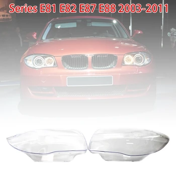 Pereche Faruri Cap Lumina Lămpii Shell Faruri Masina Obiectiv Shell Acoperire pentru-BMW Seria 1 E81 E82 E87 E88 2003-2011