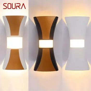 SOURA Contemporană în aer liber Lumini de Perete LED Sconces Lampa de Simplu rezistent la apa Decorative Pentru Casa Prispa Villa