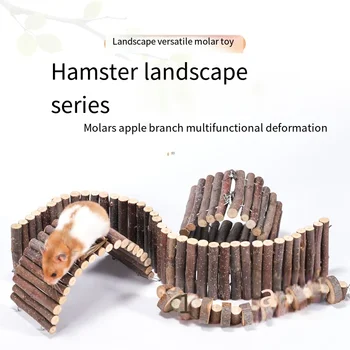Lemn Hamster Gard Hamster Scara De Mere Natural De Lemn Hamster Molar Jucarie Hamster Cusca De Amenajare A Teritoriului Consumabile Hamster Accesorii