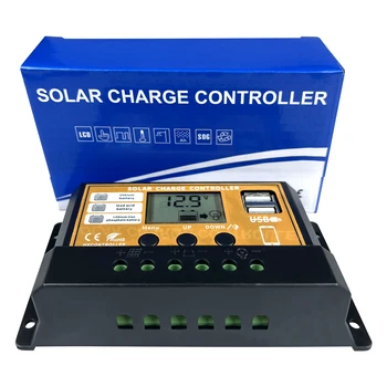 12V/24V Auto Panou Solar Baterie Controler Solar Charge Controller Regulator Controler de Încărcare Solară Cu Dual USB Display LCD