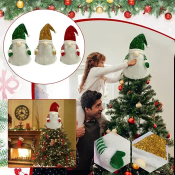 Pomul de crăciun de Top Moș Crăciun, om de Zăpadă, Ornamente de Crăciun Simțit Pom de Crăciun Pălărie Pandantiv Vesel de Crăciun Decor Pentru Acasă #t2g