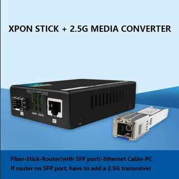 XPON SFP ONU Stick Conector SC MAC/SN/LOID DDM PON Modul EPON/GPON cu 2,5 G Media Converter de Emisie-recepție