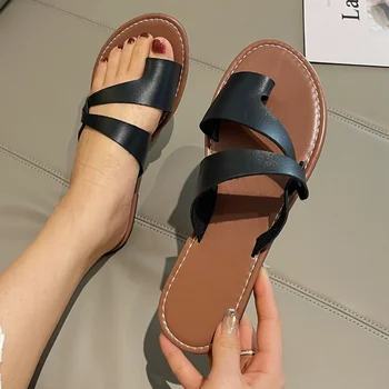 Pantofi noi pentru Femei 2023 Vara Femei Flip Flops Concis Plat Casual pentru Femei Papuci de Moda in aer liber Lumina Femeie Sandalias