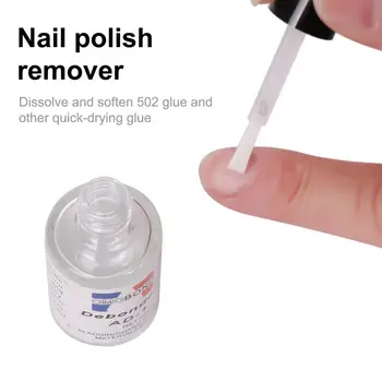 10ML False Unghii Remover Adeziv Inofensiv, cu Pensula de Machiaj Unghii Remover poloneză Puternic Dezlipirea Anti Agent de Gelificare pentru Unghii