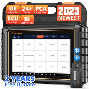 FOXWELL NT909 Toate Sistemul de Auto-Diagnosticare Scanner OBD2 Bluetooth Bi-Direcționale de pe Instrumentul de Scanare ECU Codificare 24 Resetează Auto Scanner